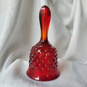 Vintage Fenton Rudy Red Hobnail Bell